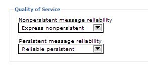 Connection factory QOS configuration